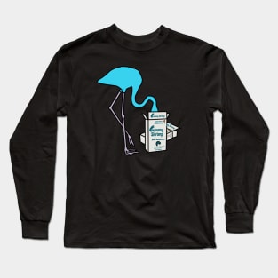 Blue Flamingo Long Sleeve T-Shirt